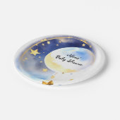 Whimsical Celestial Waterverf Baby shower Papieren Bordje (Gekanteld)