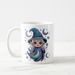 Whimsical Celestial Witch Magische Mok