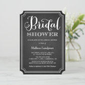 Whimsical Chalkboard Bridal Shower Invitation Kaart (Staand voorkant)