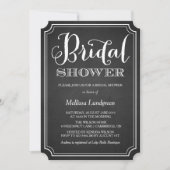 Whimsical Chalkboard Bridal Shower Invitation Kaart (Voorkant)