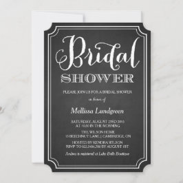Whimsical Chalkboard Bridal Shower Invitation Kaart