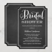Whimsical Chalkboard Bridal Shower Invitation Kaart (Voorkant / Achterkant)