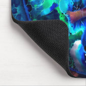 Whimsical Chameleon Abstracte Bloemen Blauwgroen G Muismat (Hoek)