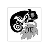 Whimsical Chameleon die op het Hops Monogram klimt Rubberstempel (Afrduk)