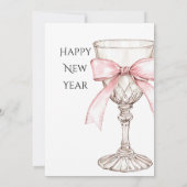 Whimsical  Champagne New Year's Eve Party  Kaart (Achterkant)