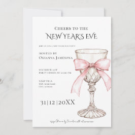 Whimsical Champagne Oud en Nieuw-feest Kaart