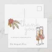 Whimsical Champagne Tijdlijn Trouwdag HARTELIJK DA Briefkaart (Voorkant / Achterkant)