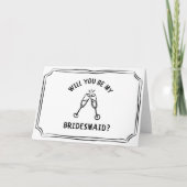 Whimsical Champagne Toast Bruidsmeisje Voorstel Kaart (Voorkant)