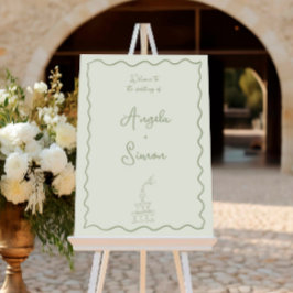 Whimsical Champagne Tower Bruiloft Welkomstbord