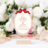 Whimsical Champagne Tower Doodle Wedding Acryl Bord