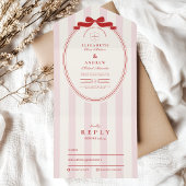 Whimsical Champagne Tower Doodle Wedding All In One Uitnodiging