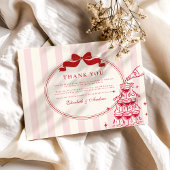 Whimsical Champagne Tower Doodle Wedding Bedankkaart