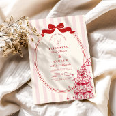 Whimsical Champagne Tower Doodle Wedding Kaart