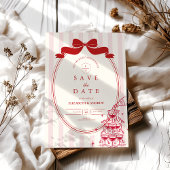 Whimsical Champagne Tower Doodle Wedding Save The Date