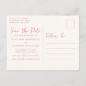 Whimsical Champagne Tower Pink Save the Date Aankondigingskaart (Achterkant)