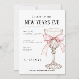 Whimsical Champaign Oud en Nieuw-feest  Kaart