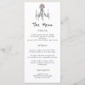 Whimsical Chandelier Dessert Cake Wedding Menu (Voorkant)