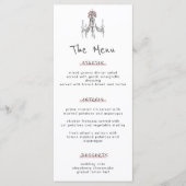 Whimsical Chandelier Dessert Cake Wedding Menu (Voorkant)