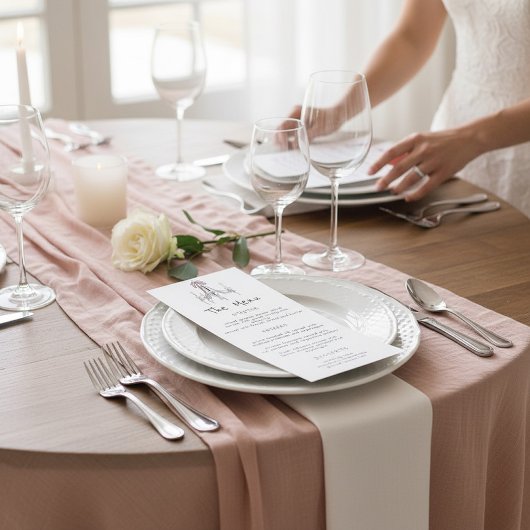 Whimsical Chandelier Dessert Cake Wedding Menu