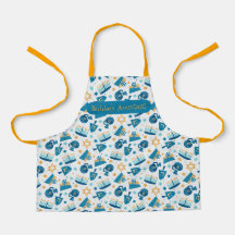 Whimsical Chanoeka Design All-Over Print Schort