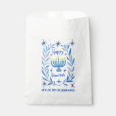 Whimsical Chanoeka Vakantie Menorah Schilderen Cus Bedankzakje (Voorkant)