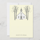 Whimsical Chapel Wedding Flat Hartelijk dank Notitiekaartje (Voorkant)