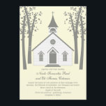 Whimsical Chapel Wedding Invitation Kaart<br><div class="desc">Dit Whimsical Chapel collectie zal je gasten zeker enthousiast maken om je stembusuitwisseling te zien. Meer kleuren en overeenkomende producten zijn beschikbaar op berryberrynice.com. Neem contact met ons op voor aangepaste kleuren.</div>