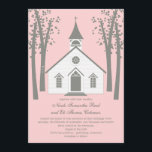 Whimsical Chapel Wedding Invitation Kaart<br><div class="desc">Dit Whimsical Chapel collectie zal je gasten zeker enthousiast maken om je stembusuitwisseling te zien. Meer kleuren en overeenkomende producten zijn beschikbaar op berryberrynice.com. Neem contact met ons op voor aangepaste kleuren.</div>