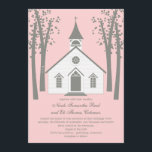 Whimsical Chapel Wedding Invitation Kaart<br><div class="desc">Dit Whimsical Chapel collectie zal je gasten zeker enthousiast maken om je stembusuitwisseling te zien. Meer kleuren en overeenkomende producten zijn beschikbaar op berryberrynice.com. Neem contact met ons op voor aangepaste kleuren.</div>