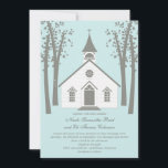 Whimsical Chapel Wedding Invitation Kaart<br><div class="desc">Dit Whimsical Chapel collectie zal je gasten zeker enthousiast maken om je stembusuitwisseling te zien. Meer kleuren en overeenkomende producten zijn beschikbaar op berryberrynice.com. Neem contact met ons op voor aangepaste kleuren.</div>