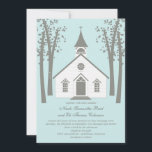 Whimsical Chapel Wedding Invitation Kaart<br><div class="desc">Dit Whimsical Chapel collectie zal je gasten zeker enthousiast maken om je stembusuitwisseling te zien. Meer kleuren en overeenkomende producten zijn beschikbaar op berryberrynice.com. Neem contact met ons op voor aangepaste kleuren.</div>