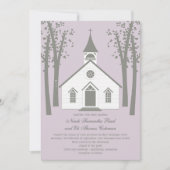 Whimsical Chapel Wedding Invitation Kaart (Voorkant)
