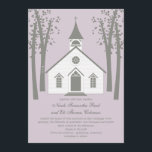 Whimsical Chapel Wedding Invitation Kaart<br><div class="desc">Dit Whimsical Chapel collectie zal je gasten zeker enthousiast maken om je stembusuitwisseling te zien. Meer kleuren en overeenkomende producten zijn beschikbaar op berryberrysweet.com. Neem contact met ons op voor aangepaste kleuren.</div>