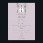 Whimsical Chapel Wedding Menu Card<br><div class="desc">Dit Whimsical Chapel collectie zal je gasten zeker enthousiast maken om je stembusuitwisseling te zien. Meer kleuren en overeenkomende producten zijn beschikbaar op berryberrynice.com. Neem contact met ons op voor aangepaste kleuren.</div>