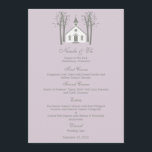 Whimsical Chapel Wedding Menu Card<br><div class="desc">Dit Whimsical Chapel collectie zal je gasten zeker enthousiast maken om je stembusuitwisseling te zien. Meer kleuren en overeenkomende producten zijn beschikbaar op berryberrynice.com. Neem contact met ons op voor aangepaste kleuren.</div>