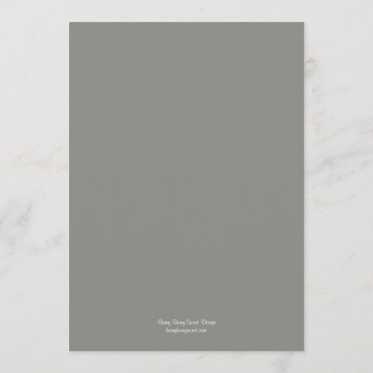 Whimsical Chapel Wedding Menu Card (Achterkant)