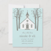 Whimsical Chapel Wedding Save the Date Card (Voorkant)