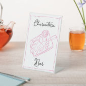 Whimsical Charcuterie Bar Teken Reclamebord Met Voetstuk (Insitu)