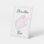 Whimsical Charcuterie Bar Teken Reclamebord Met Voetstuk (Voorkant)