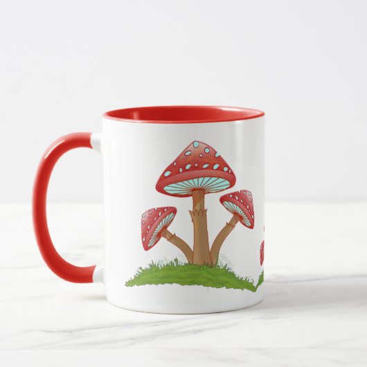 Whimsical Charm: De artistieke schoonheid van de p Mok (Links)