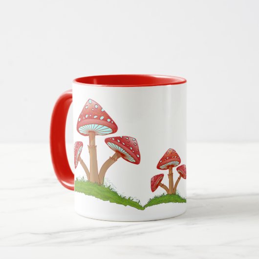 Whimsical Charm: De artistieke schoonheid van de p Mok (Voorkant links)