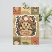 Whimsical Charming Mushroom Dank u kaart (Staand voorkant)