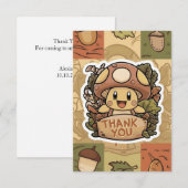 Whimsical Charming Mushroom Dank u kaart (Voorkant / Achterkant)