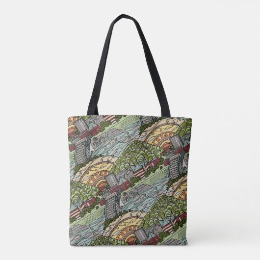Whimsical Chattanooga Tote Bag (Achterkant)