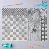 Whimsical Check Harlequin Toile Decoupage Paper Tissuepapier (Craft)
