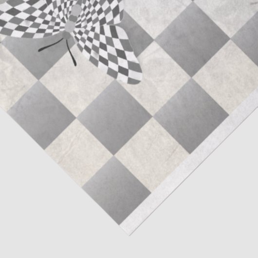 Whimsical Check Harlequin Toile Decoupage Paper Tissuepapier (Detail)