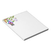 Whimsical Checkerboard Birdhouse Notitieblok (Schuin)