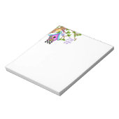 Whimsical Checkerboard Birdhouse Notitieblok (Linkerzijde)