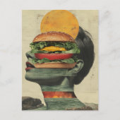 Whimsical Cheeseburger Fantasy Portrait Design Briefkaart (Voorkant)