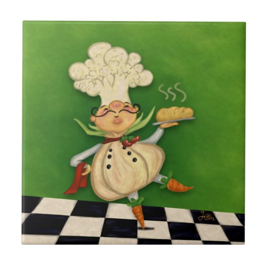 Whimsical Chef Tegeltje (Voorkant)